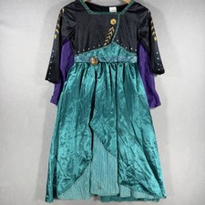 Disney Frozen 2 Anna Coronation Blue/Black Halloween Costume Dress Girl's M 7-8