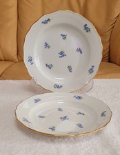 Meissen, 1st choice, TOP, 1× cake plate 20 cm D, forget-me-not, Meissen porcelain