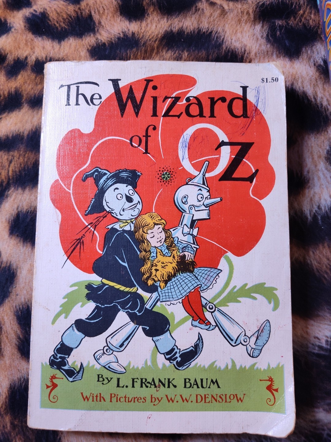 1956 The Wizard of Oz L Frank Baum Soft Cover Book VINTAGE GC