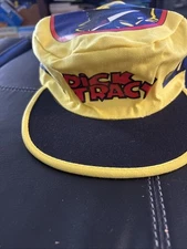 VINTAGE DISNEY 90s Dick Tracy Painters Cap Hat All Over Print OSFM