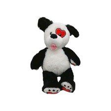 Build a Bear Kisses Black Red Heart Puppy Dog Plush 18" Valentine  s Day 2011