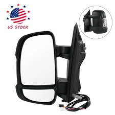Driver Left Side Manual Door Mirror For 2014-2023 RAM PROMASTER 1500 2500 3500