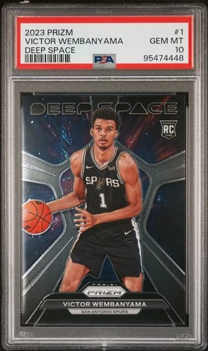 2023 PANINI PRIZM DEEP SPACE #1 VICTOR WEMBANYAMA PSA 10
