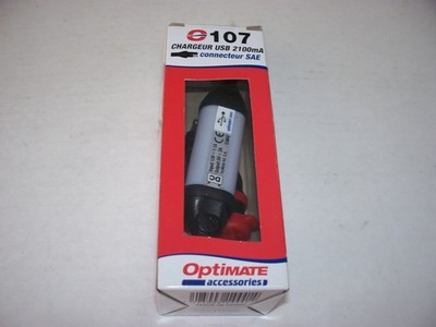 TecMate OptiMate Power Sports USB 5 Volt 2100mA Charger W/ SAE Connector O-107