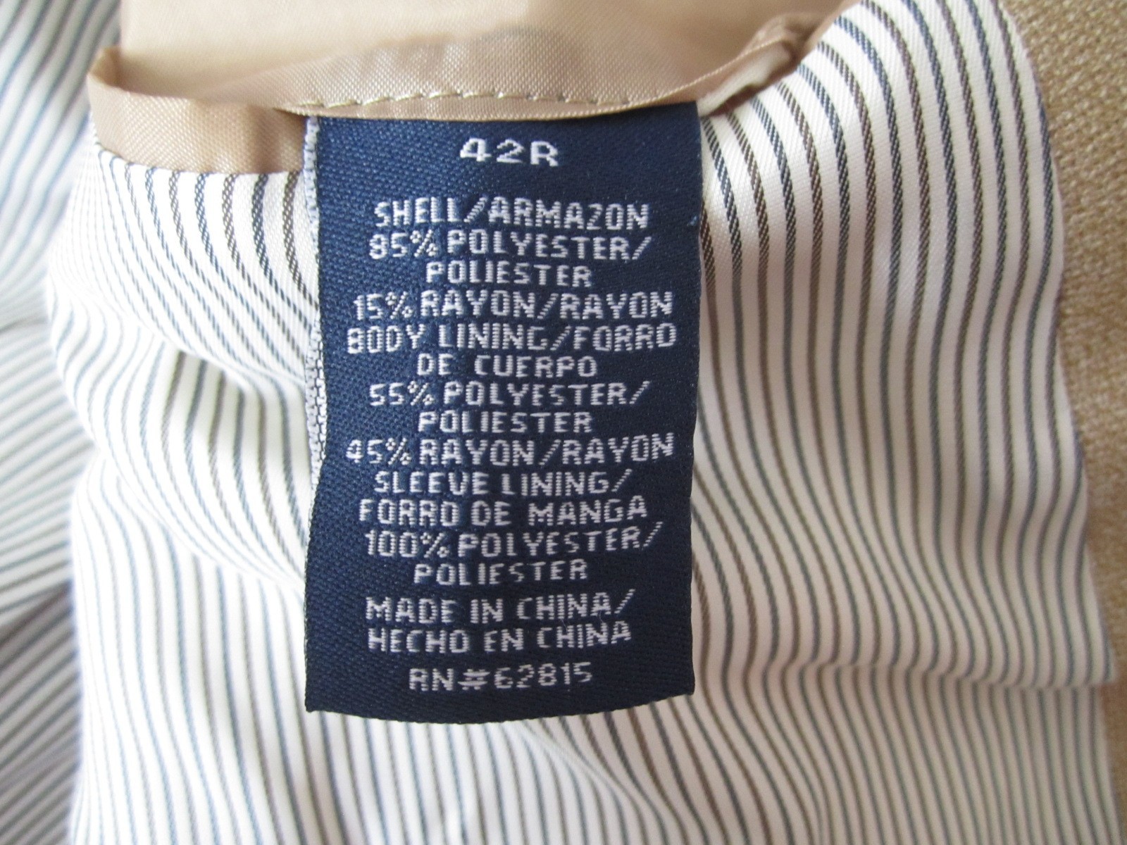 Men Stafford Essentials Polyester/Rayon 2 Button Blazer Jacket Sz 42R (MJ56) thumbnail 14