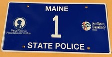 Maine State Police Trooper Doug Flutie Autism License Plate - Unit 1 - Colonel Maine State Police Trooper Doug Flutie Autism License Plate - Unit 1 - Colonel