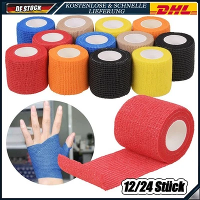 ACELECTRONIC Selbstklebender Verband 5cm x 4,5 m Elastische Binden Fixierbinde Haftbandage DE