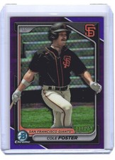 2024 Cole Foster Bowman Chrome Purple Refractor RC 131/250 #BCP-83 (H2659)