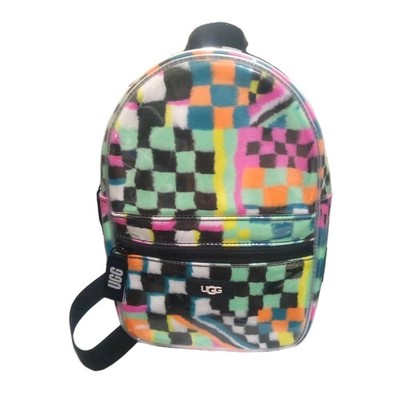 NWT UGG Dannie II Mini Backpack Clear Multi Color TDP Fur Retail $150