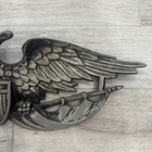 Vintage Cast Aluminum American Eagle Wall Plaque Mount Hanging Shield MBC — photo 3