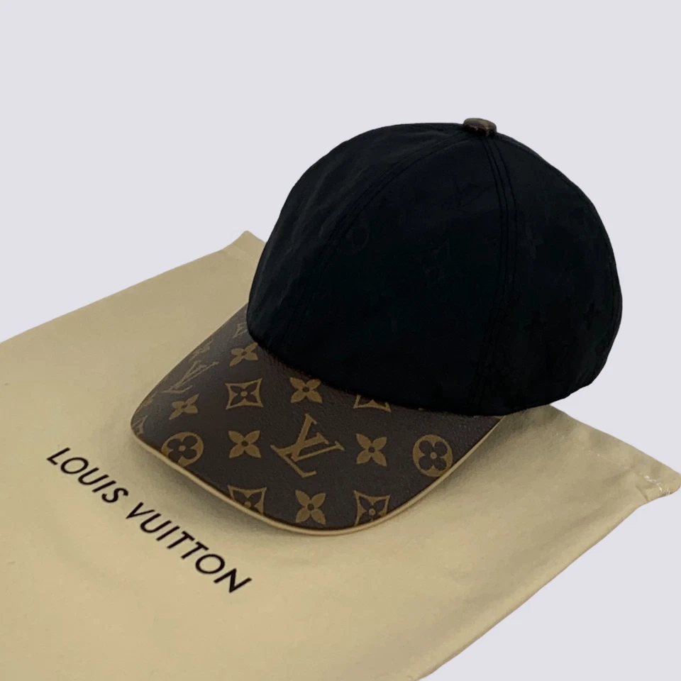 Louis Vuitton LV Monograma Prepárate Nylon Gorra de Béisbol Sombrero Negro Talla M Foto 4 de 4