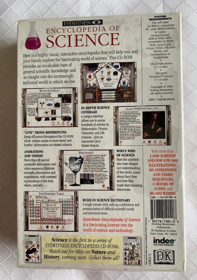EYEWITNESS ENCYCLOPEDIA OF SCIENCE CD-ROM for WINDOWS by DK Publishing  - Image 2 of 2