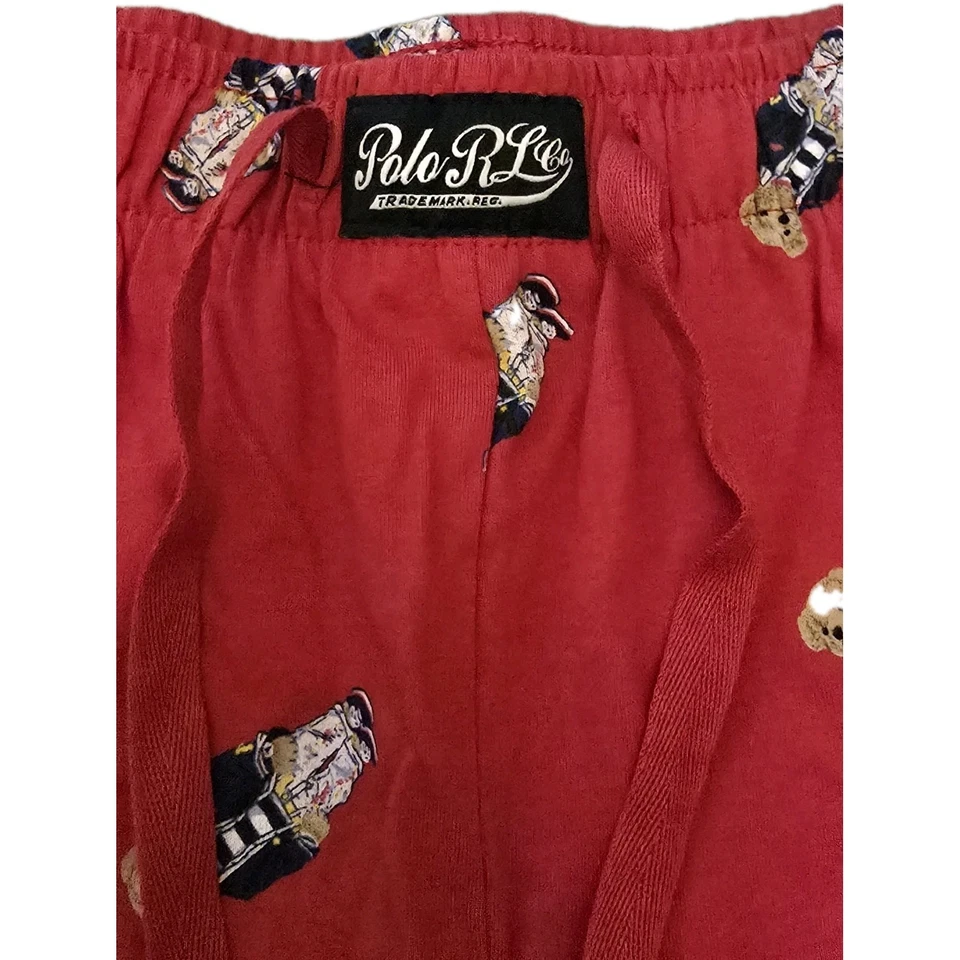 Polo Bear de Ralph Lauren Hombre Jersey Rojo Dormir/Pijama/Pantalones Cortos Activos Talla Grande Foto 4 de 4