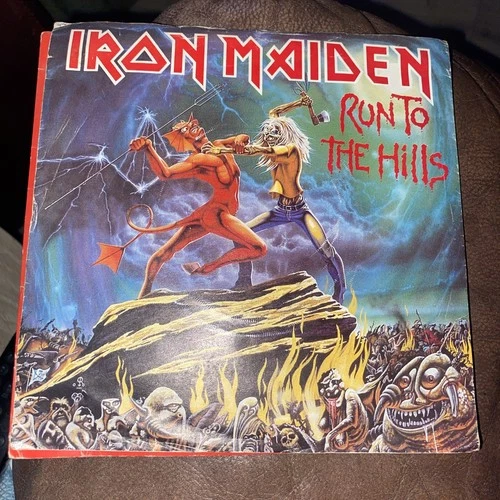 IRON MAIDEN RUN TO THE HILLS 7'' SINGLE EMI RECORDS EMI5263 1982 + PIC SLEEVE