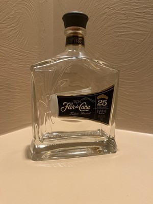 Flor De Cana 25 Year Rum Bottle - 750mL - Empty Bottle - Great Condition!