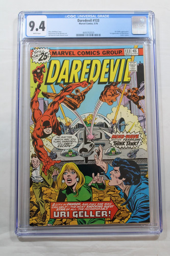 Daredevil #133 CGC Graded 9.4 White pages Marvel Comics 5/1976
