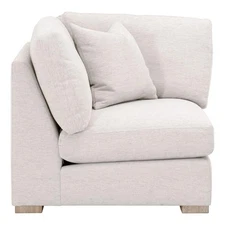 Essentials For Living Stitch & Hand Clara Fabric Corner Chair in Stone