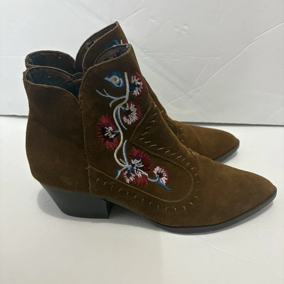 Carlos Santana Botines Mujer 9 Bordados Floral Marrón Multi Boho Western Foto 3 de 4