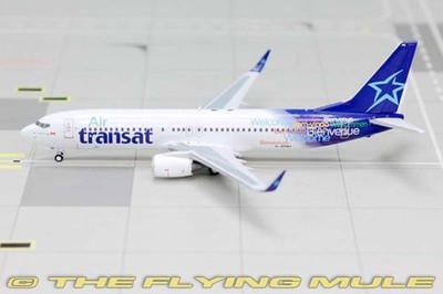 Panda Models 1:400 737-800 Air Transat C-GTQJ Diecast Model, 4'' Long