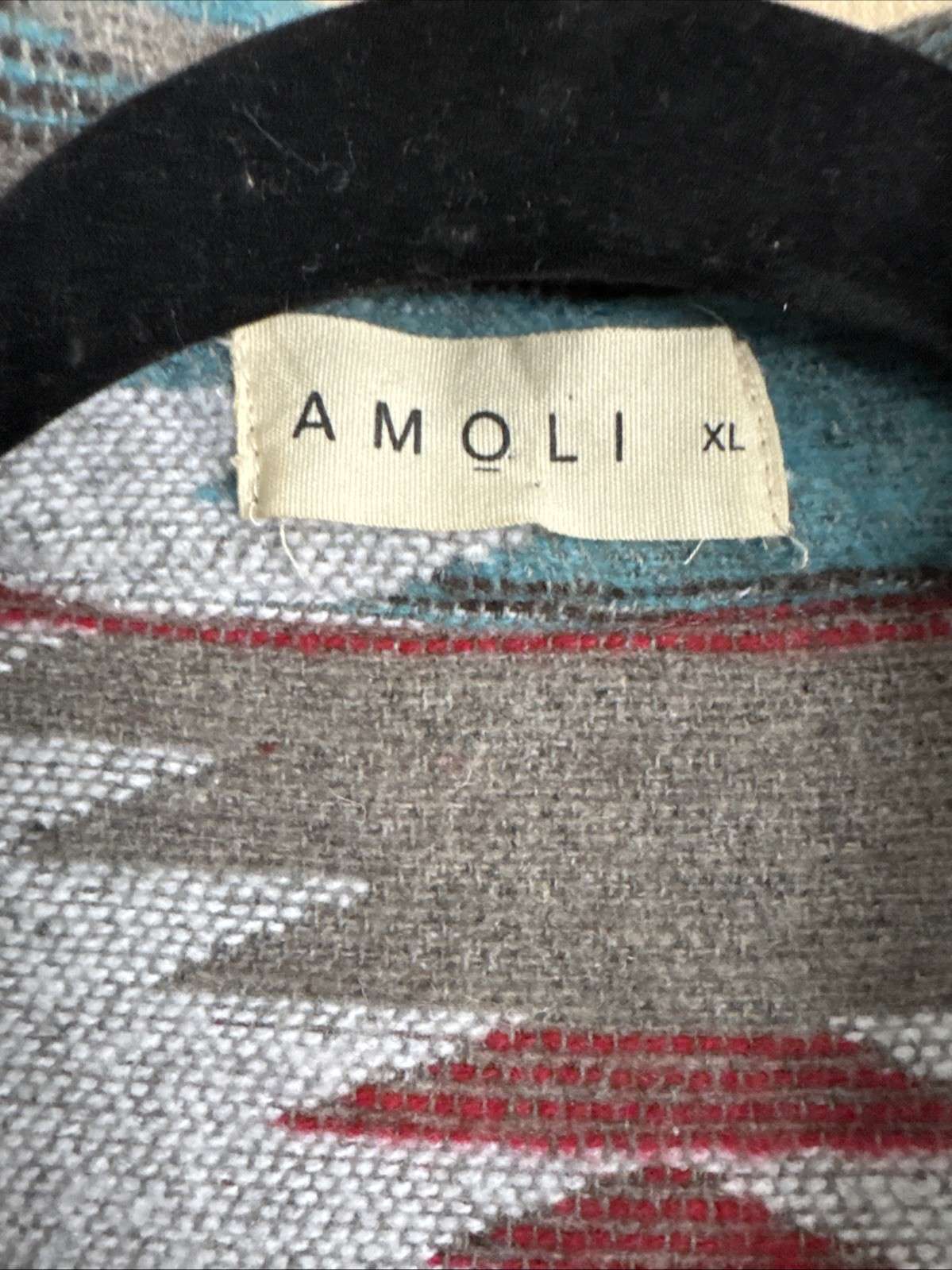 AMOLI Aztec Shacket Distressed Jacket Southwester… - image 3