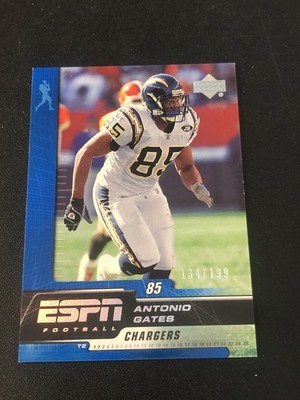 2005 Upper Deck ESPN Blue /199 Antonio Gates #82 HOF