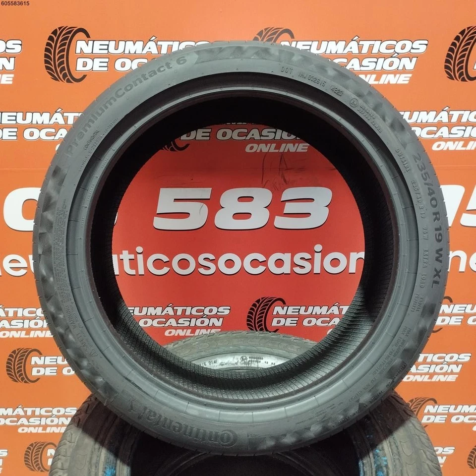 2x 235 40 R19 96W XL CONTINENTAL PREMIUM CONTAC 6 5.8/5.8MM REF.14241 - Imagen 4 de 4