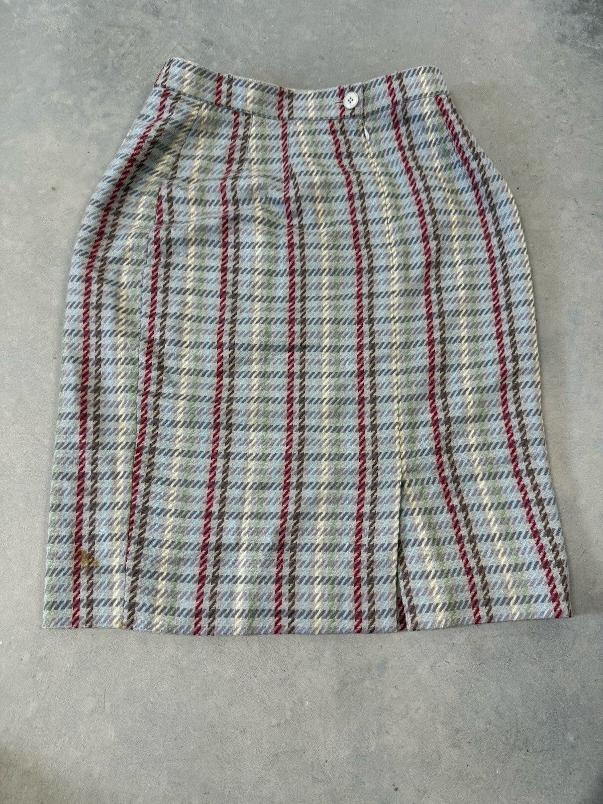 Gonna vintage in tweed beige Yves Saint Laurent SS 1987 taglia 42 adatta a M