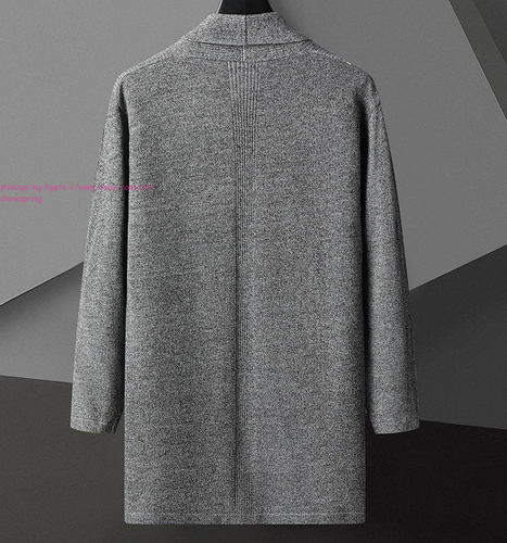 Mens Shawl Collar Cardigan Jumpers Mid Length Sweater Knitted Jacket Open Front - Picture 11 of 19