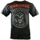 Men's Ramones Men's HEY HO LET'S GO Blitzkrieg Bop Band T-Shirt, Charcoal Gray