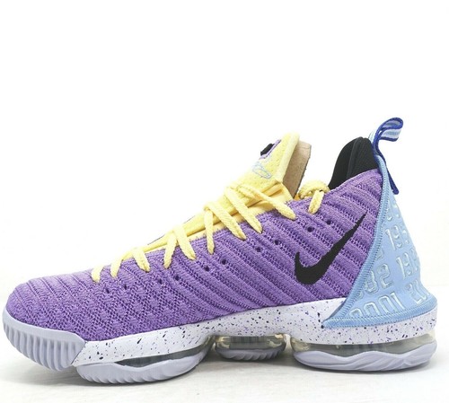 Nike Lebron XVI 16 Lakers Heritage Atomic Violet CK4765-500 Mens Size 10.5 - Picture 2 of 10