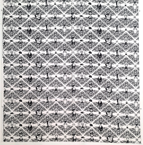 Black White Quilting Cotton Fabric Villains Filigree Disney Springs 1.4 YD x 45" - Picture 23 of 23