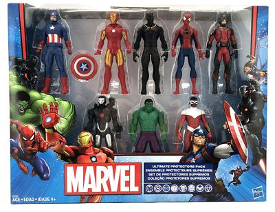 8 Piece Marvel Avengers Action Figure Set Hulk Iron Man Spider Man Captain Am...