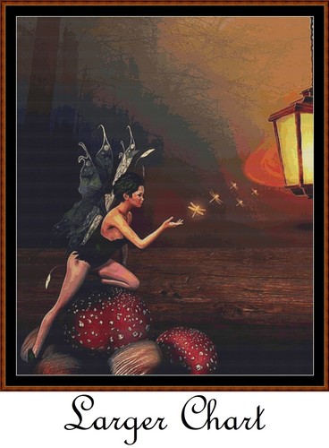 LAMPLIGHT - THE FAIRY cross stitch pattern (punto cruz) - Photo 5/6