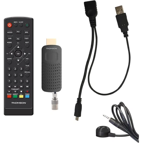 Decoder Digitale Terrestre HD THOMSON, DVB-T2 HEVC H265,10 bit Formato Pocket - Immagine 2 di 4