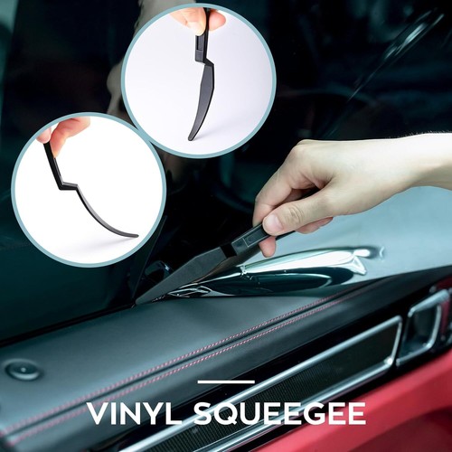 Car Wrap Kit Carbon Fiber Sticker Film Tint Vinyl Squeegee Glass Knifeless Tape - Picture 7 of 9