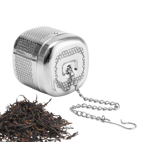 Stainless Steel Tea Infuser Square Strainer Fine Mesh Tea Ball with Chain Hook - Picture 5 of 9