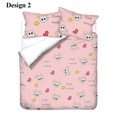 Animal Rat Mouse Bedding Duvet Cover Pillow Case Set Holiday Xmas Birthday Gift - Picture 15 of 24