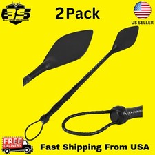 Horse Training Equestrian Equipment 24" Durable Leather Riding Crop Whip 2pack