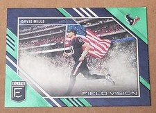 2023 Panini Donruss Elite Davis Mills Field Vision Card Green Parallel Texans
