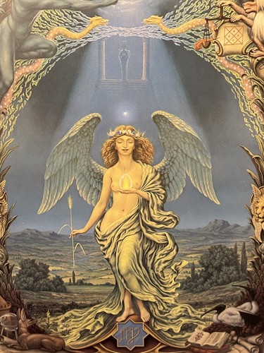 VINTAGE VIRGO Zodiac Sign Framed Art 17”X24”X1” - Picture 2 of 9