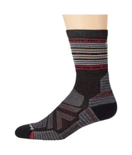 Smartwool Geometric Hike Light Cushion Merino Crew Socks, Charcoal, Large