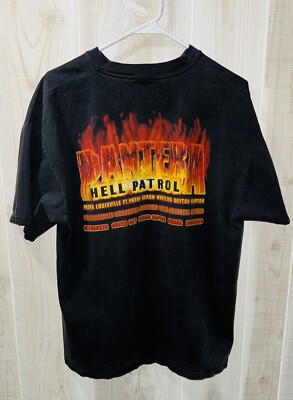 【激レア】ヴィンテージ PANTERA HELL PATROL Tシャツ Vintage Pantera Hell Patrol Hanes T Shirt Mens Large Heavy