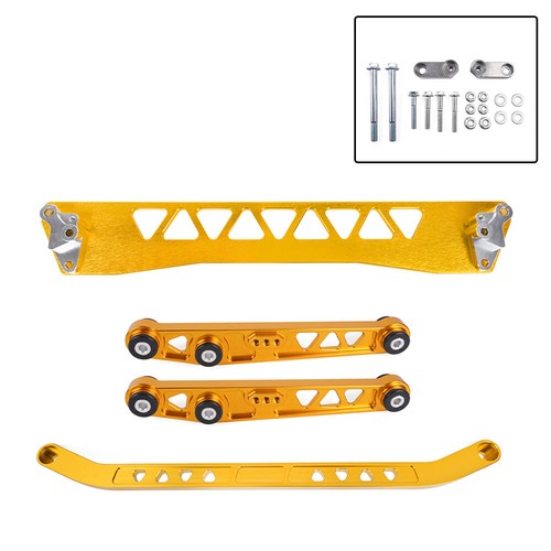 Rear Lower Control Arm + Subframe Brace +Tie Bar for Honda Civic EG 92-95 Gold - Picture 10 of 11