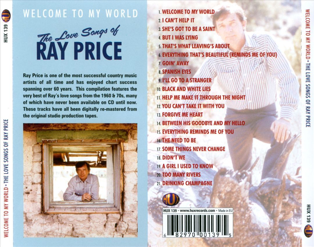 RAY PRICE WELCOME TO MY WORLD: THE LOVE SONGS OF RAY PRICE NEW CD 