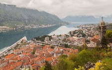 Landscape kotor montenegro city cityscape building old Custom Gaming Mat Desk