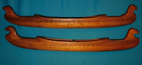 PAIRE DE GRANDES PIROGUES L 70cm .CENTRE DE TABLE ART TRIBAL AFRICAIN AMERINDIEN - Imagen 14 de 18