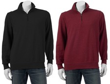 New Mens DOCKERS 1/4 Zip Mockneck Sweater MSRP 60
