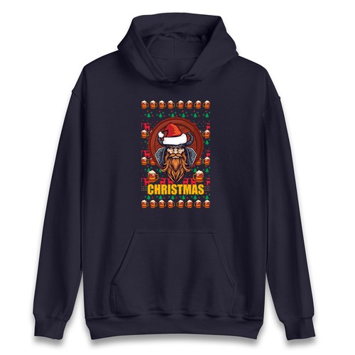 Santa Beer Christmas Hoodie,Offensive Christmas Hood,Ugly Christmas Hood - Picture 6 of 10