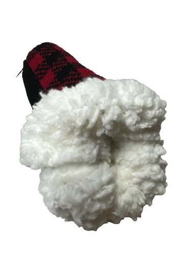 Calze donna Muk Luks nuove con etichette corte da cabina completamente foderate taglia L/XL rosso nero antiscivolo - Foto 3 di 5