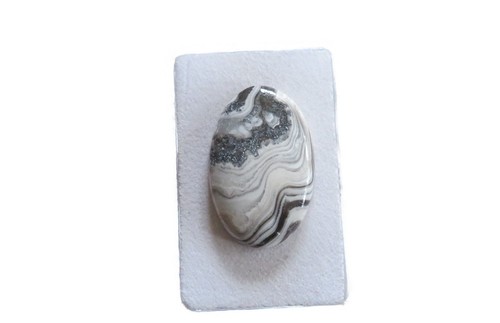 Zebra Calcit Cabochon 33x22 mm 37 ct. Nr. U30509 - Bild 2 von 2